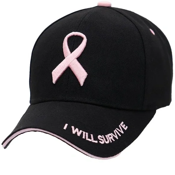 (NWT) Breast Cancer Awareness Ribbon Baseball Cap - Picture 1 of 3